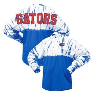 NWOT Florida Gators Women's Tie-Dye Long Sleeve Spirit Jersey Royal, M $90 MSRP